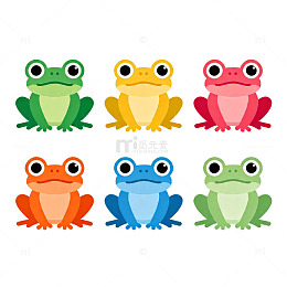 卡通青蛙矢量图素材