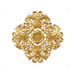 金色华丽花纹图案装饰素材