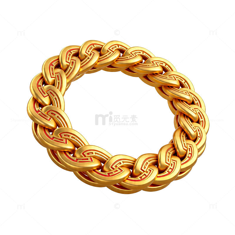 黄金链条手镯饰品