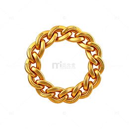 黄金链条环形饰品设计图