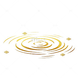金色涟漪闪耀图案设计元素