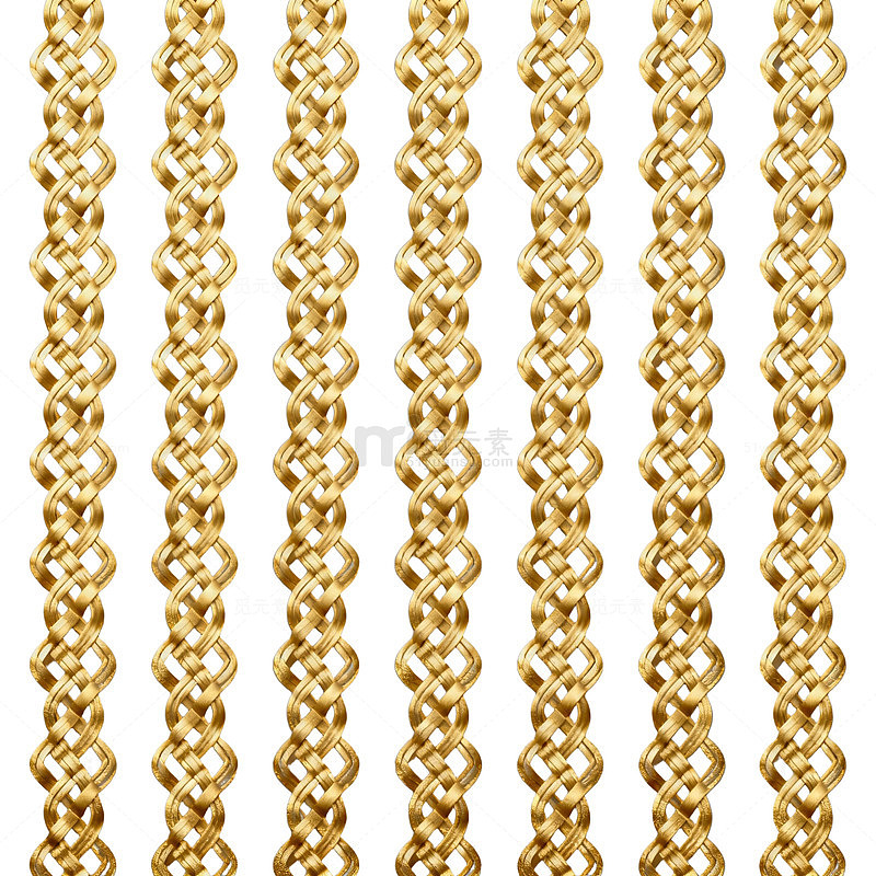 金色链条饰品特写片