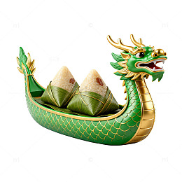 龙舟造型粽子装饰工艺品