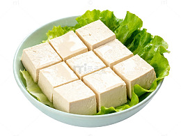 清新豆腐生菜盘装美食