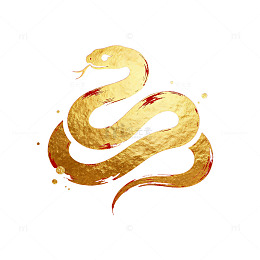 金蛇图案中国传统文化艺术