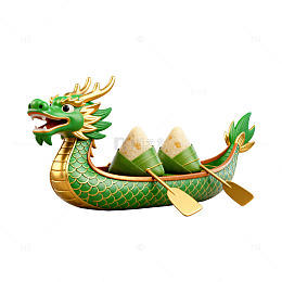 龙舟造型粽子供品节日装饰