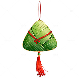 绿色粽子节庆装饰设计素材