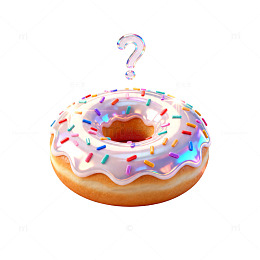甜甜圈疑惑装饰创意