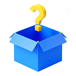 蓝色盒子问号图