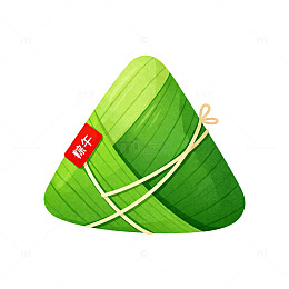 绿色粽子插画设计素材