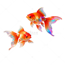 炫彩金鱼艺术装饰图片