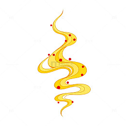 金黄色蜿蜒蛇形图案