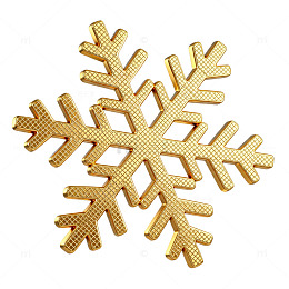 金色雪花装饰设计素材