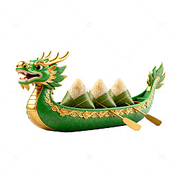 龙舟造型粽子装饰设计