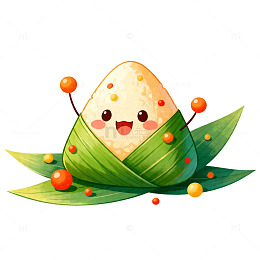 卡通可爱粽子插画设计元素