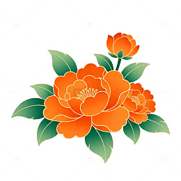 传统风格花卉图案设计素材