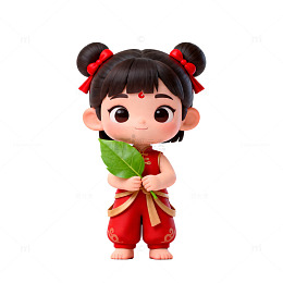 卡通中国风小女孩形象设计