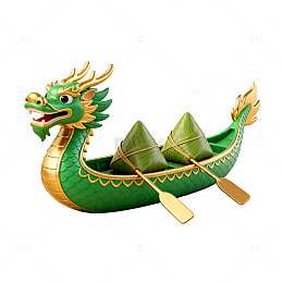 龙舟造型粽子节日装饰