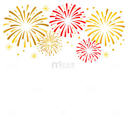 绚丽烟花节庆插画