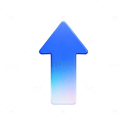 蓝渐变向上箭头图标