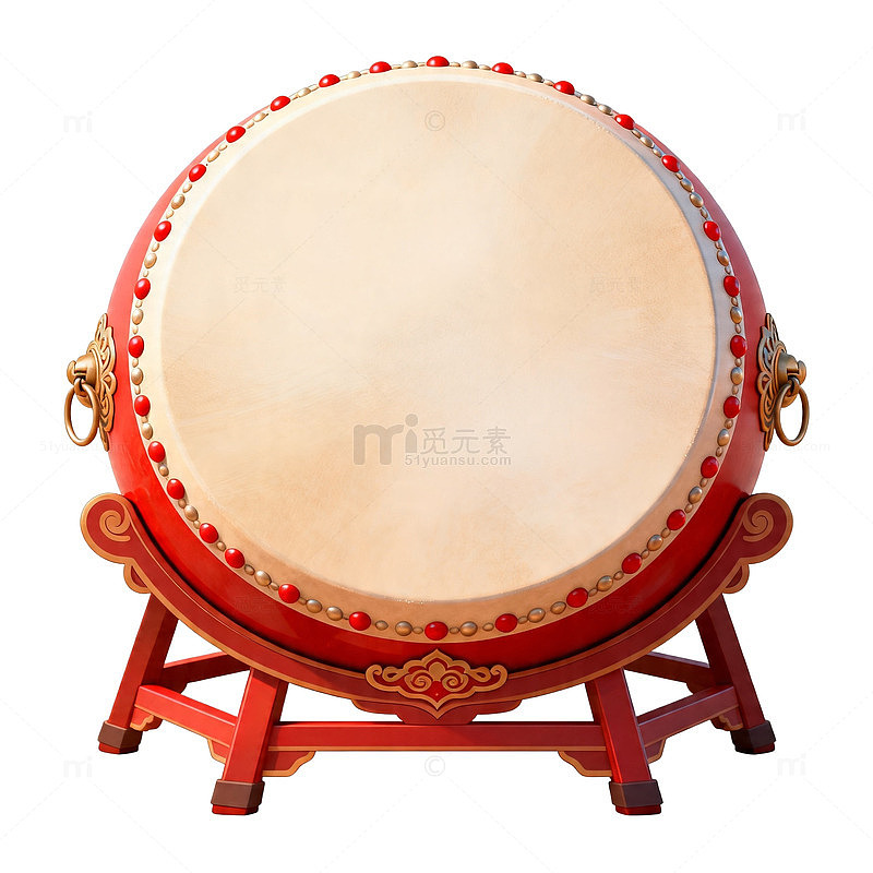 红色大鼓传统乐器