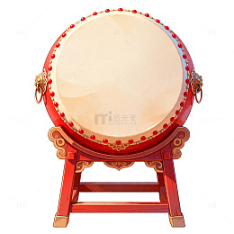 中国风红色大鼓