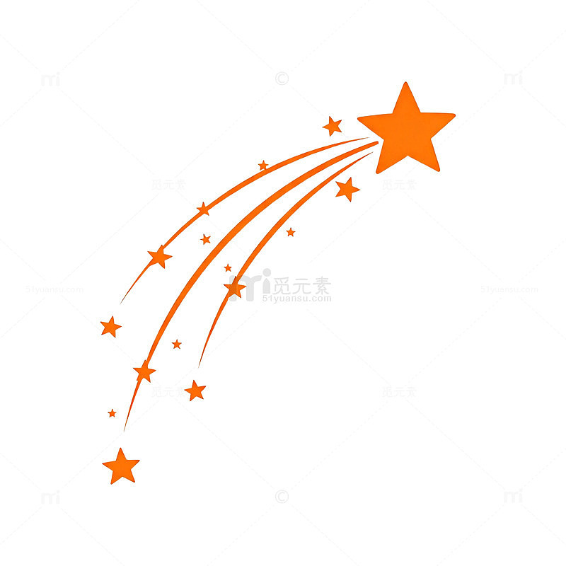 简约流星星星图案设计素材