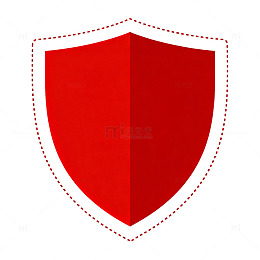 简约红色盾牌图标设计素材