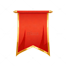 红色锦旗图案装饰元素