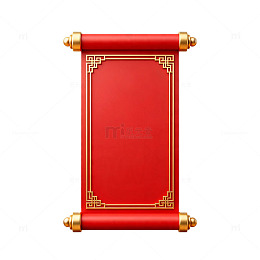 中国风卷轴装饰画素材