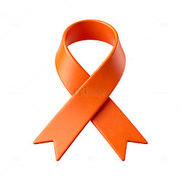 橙色丝带艾滋病意识宣传素材