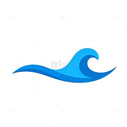 蓝色海浪图标设计元素
