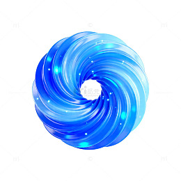 蓝色旋涡抽象艺术图案