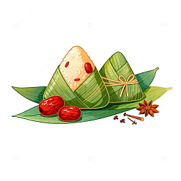 手绘粽子插画设计素材