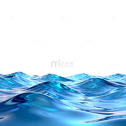 蓝色海浪抽象艺术素材