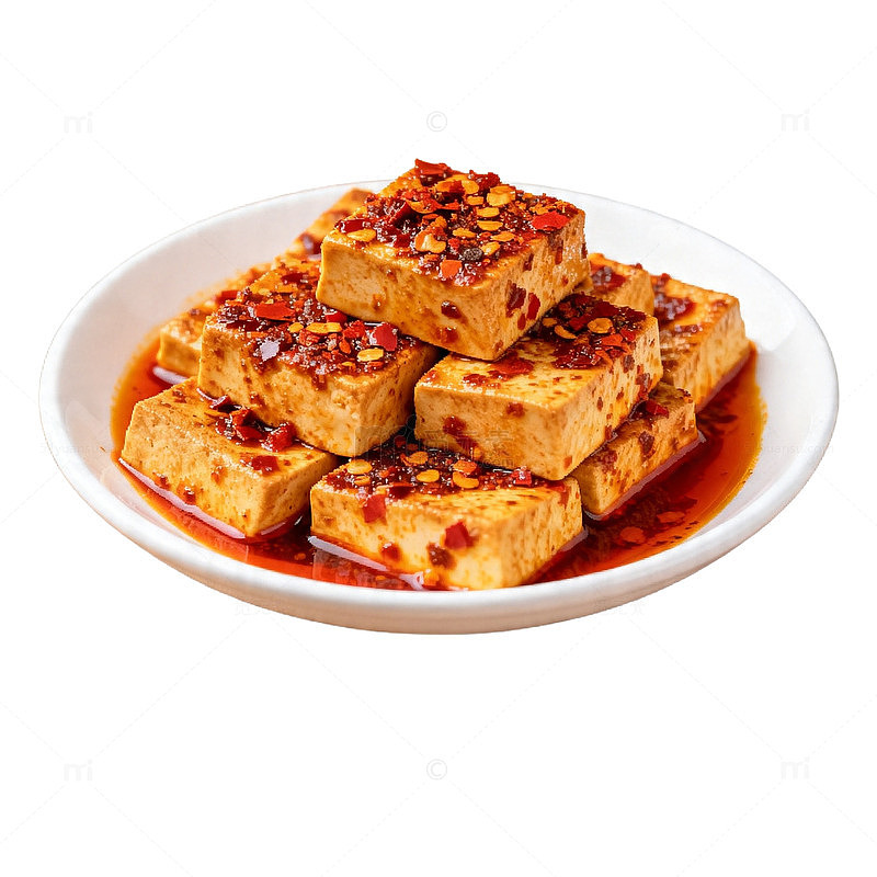 香辣卤豆腐美食片