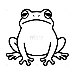 简笔画青蛙卡通图案