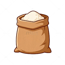 卡通麻袋粮食插画
