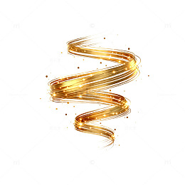 金色螺旋魔法特效光效素材