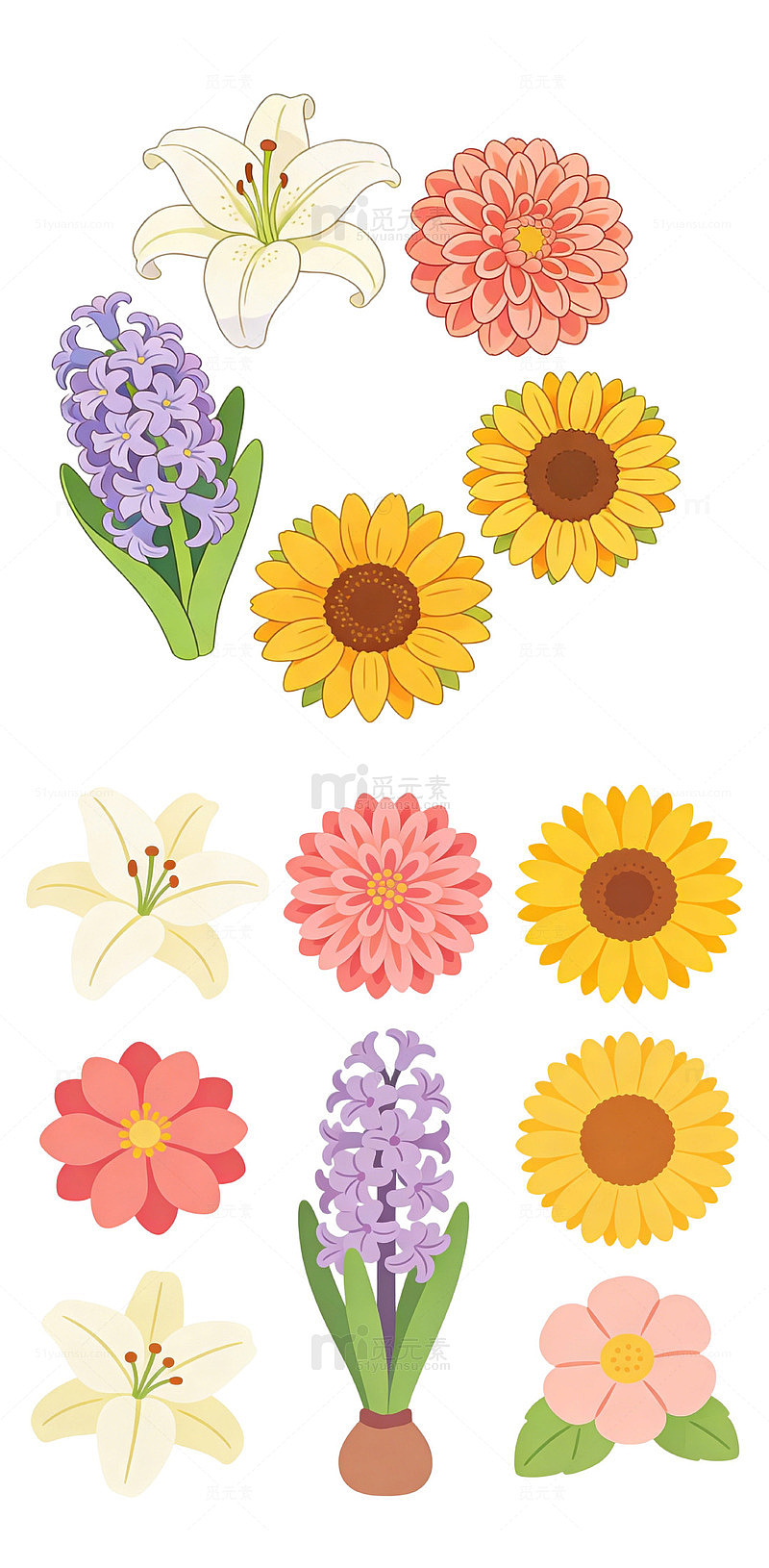 花卉植物卡通向日葵