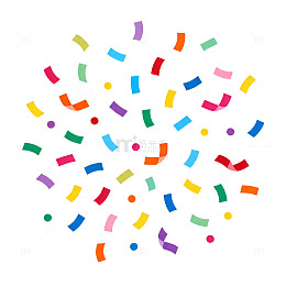 缤纷彩纸爆炸效果图案