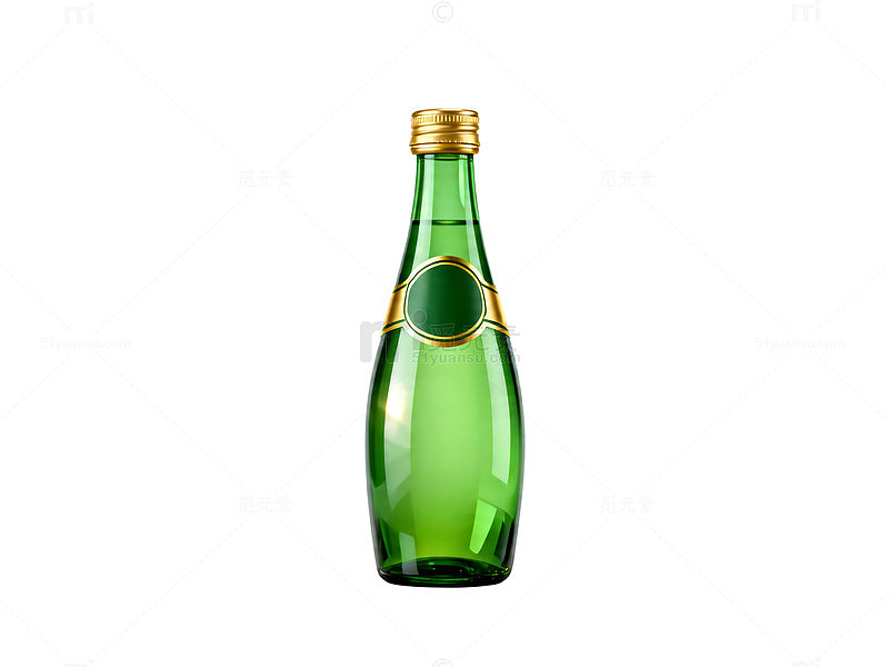 绿色玻璃瓶造型设计素材