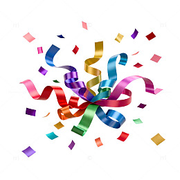 彩带礼花庆祝节日