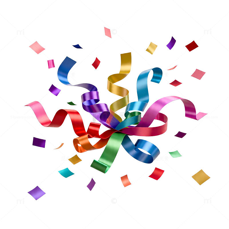 彩带礼花庆祝节日