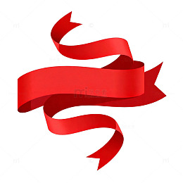 红丝带飘带装饰图案