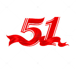 51劳动节丝绸元素红色艺术字