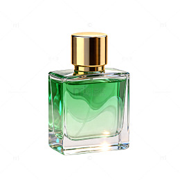 清新玻璃香水瓶特写