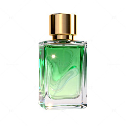 绿色玻璃香水瓶设计素材