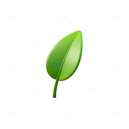 简约绿叶矢量图标设计素材