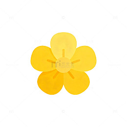 简约黄色花朵装饰图案
